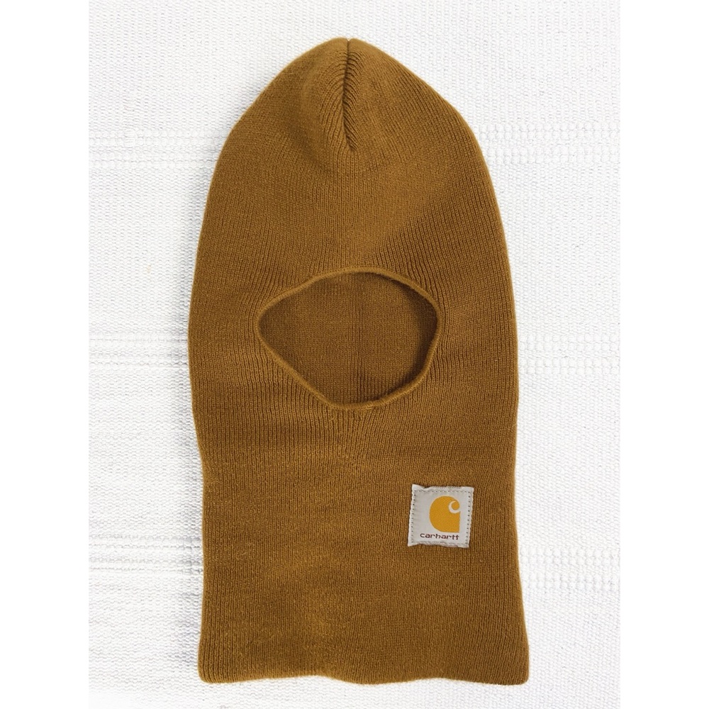 Carhartt Mens Classic Brown Knit Insulated Face Mask One Size Warm